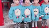 爸爸送四胞胎姐妹花上学，四姐妹是这样反应，真是太搞笑了