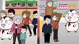 搞笑短剧:漫画奶奶在超市为了抢荔枝,竟把冰块抢跑了