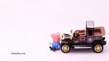 趣味手工 DIY太空沙小猪佩奇的彩虹货车玩具模型
