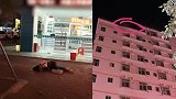 深圳一女子人行道上行走 被高空坠石砸中头部倒地不起