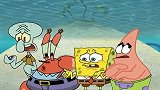 海绵宝宝：珊迪太傻了，和两栖生物打赌，不敢出海面！