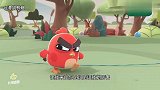 愤怒的小鸟比赛跳绳，为争第一的小红把小黑甩爆炸了！