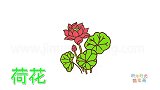 植物简笔画大全，画漂亮的荷花简笔画