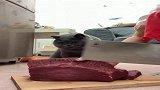 猫咪：主人能不能切一块肉给我，一小块就行