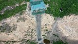 山西太行大峡谷天空之城户外观光电梯，曾创3项世界纪录，壮观！