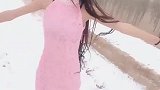 蕾丝连衣裙穿搭的农村美女，说她美如天仙应该没人反对吧
