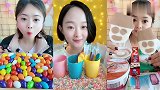 美女直播吃泡泡糖，勺子巧克力，各种口味任你选，是我向往的生活