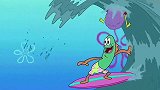 海绵宝宝：正当大家在海上游玩的时候，海绵宝宝从天而降