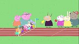 小猪佩奇：佩奇太难了，和狗比赛跑和兔子比跳远，这怎么赢！