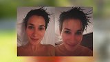 卢靖姗婚后晒自拍宣布开工 为角色剪短发超敬业 新戏搭档余文乐
