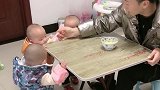 妈妈一胎生了三胞胎女儿，这下爸爸每天都有事情干了