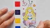 自带水彩沾水即画的水画本太方便了，随时随地想画就画