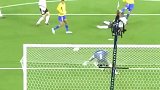02年世界杯里瓦尔多风骚漏球，罗纳尔多推射破门锁定胜局。俩人高级配合惊艳足坛，成为不可复制的永恒经典足球
