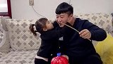 爸爸第一次给女儿做灯笼，这也太有才了