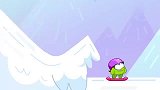 奥姆的故事：奥姆被冻住，雪怪就想吃掉它，张开大嘴毫不留情