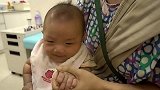 五个月的宝宝一连打了四针，最后两针终于忍不住哭了！