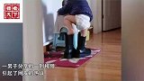 超短裤配大长靴，这个穿搭不一般