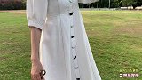 夏季白色连衣裙，好有清纯仙女feel，清新亮丽不失甜美气质