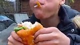 农村汉堡开吃，味道太香了！