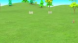 启蒙教育 3D动画小朋友们比赛攀岩摘水果 趣味学习水果名称
