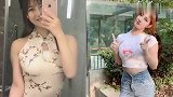 旗袍牛仔裤小姐姐，女人味十足！