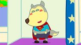 儿童动画：沃尔夫一家去买衣服，都是超级英雄的衣服！
