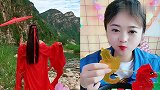 小姐姐直吃彩色宠物果冻，居然把果冻做成小海马的样子，太漂亮了