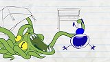搞笑铅笔人动画：铅笔人被恶梦吓醒，没想到有惊喜