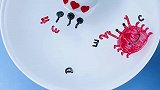 能漂浮的画，用漂浮笔在勺子上画画写字，遇水就能在水面漂浮旋转
