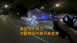 美国男子持刀冲警察吼叫被开枪击毙