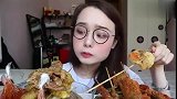 上海美女一次性点一百多的麻辣串，美女都不嫌辣