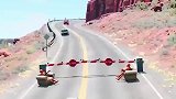 动画模拟：弯道测速，超速的一律都不许通过