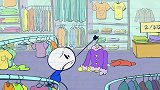 买了新衣服的铅笔人