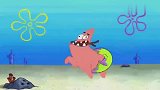 海绵宝宝：章鱼哥打扫垃圾，派大星却不给，展开了机器人大战！
