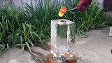 1000度金属溶液挑战超大冰块，到底谁强呢场面难以控制