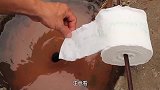 漩涡的威力有多强？把卫生纸放进漩涡，下一秒怪事发生了