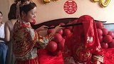 新娘预演老公掀开红盖头,小舅子挺腼腆