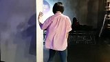 头发剪短之后跳popping 背面看好小