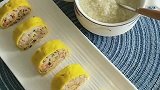 宝贝早餐！有机四色小米粥＋蛋皮猪肉时蔬卷