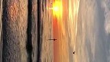 不配音乐了，给我15秒，一起听着海浪，看看落日吧