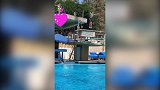 小七与哥哥霸气跳水！学运动员握手超可爱 姿势优美砸出巨大水