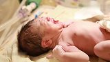 好萌！刚出生的婴儿被留在床上没人管，紧张的小手不受控制乱动