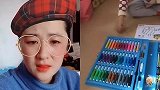 左手画条龙。右手画一道彩虹