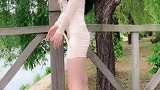时尚抹胸包臀裙，这样的身材走在大街上都会让人羡慕吧