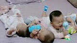 妈妈一胎生了四个宝宝，这龙凤四兄妹感情真是太好了