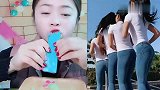 美女直播吃彩色巧克力片，一口下去幸福的味道，是我向往的生活