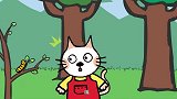 小猫汤米：毛毛虫变成蛹了，真的好神奇呀，汤米要观察毛毛虫