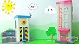 变形警车工程车小队修石子路