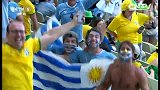 世界杯-14年-小组赛-D组-第1轮-开赛前场内动态：疯狂乌拉圭球迷看台欢呼-花絮