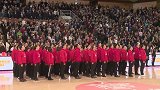 领唱国歌+百人方阵 金隅集团用实际行动支持女篮发展
